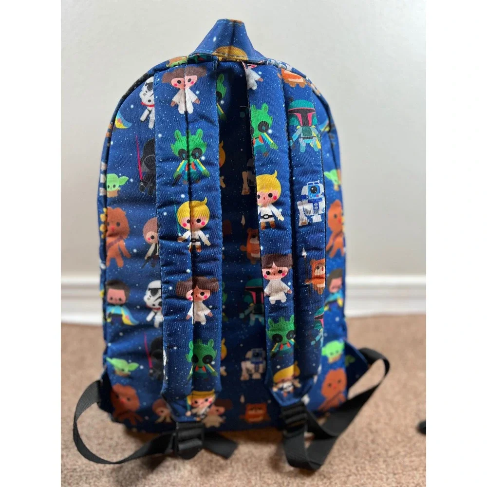 Loungefly‎ Star Wars Backpack Chibi Characters Blue Canvas Good Preowned